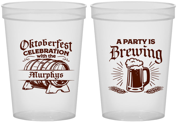 Custom Oktoberfest 16 oz Translucent Cups - Beer Keg | 240014