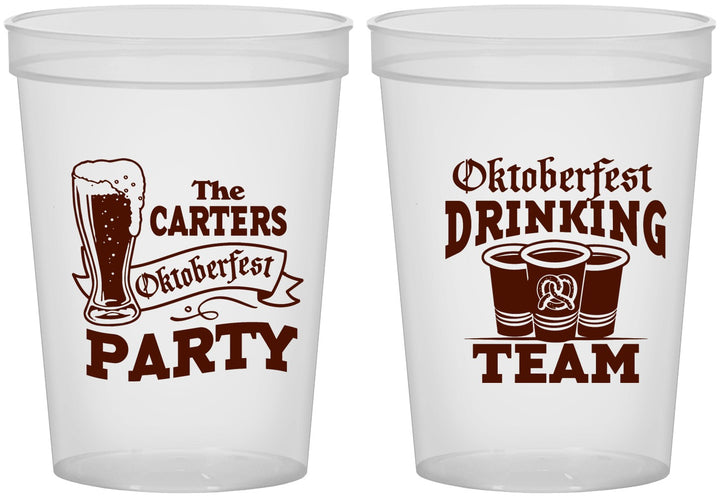 Custom Oktoberfest 16 oz Translucent Cups - Drinking Team | 240018