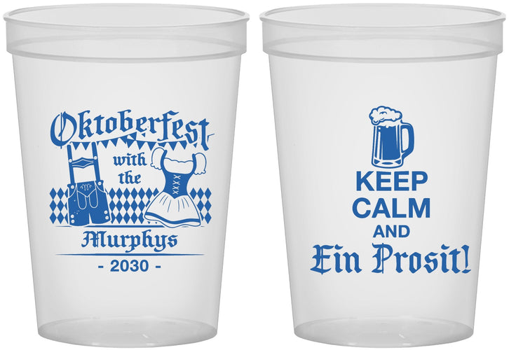 Custom Oktoberfest 16 oz Translucent Cups - Ein Prosit | 240019