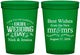 Custom Wedding 16 oz Translucent Cups - Best Wishes Mr And Mrs | 242