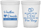 Custom Wedding 16 oz Translucent Cups - I Do Free Booze | 243