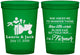 Custom Wedding 16 oz Translucent Cups - Farmer Tractor | 244