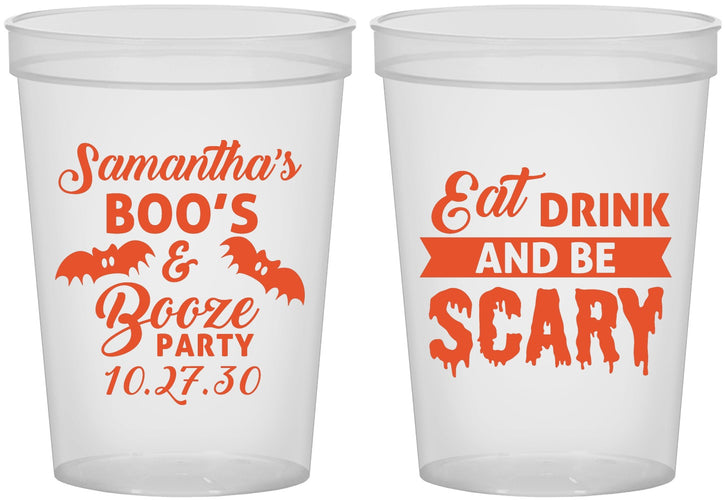 Custom Halloween 16 oz Translucent Cups - Boo Booze Scary | 250000