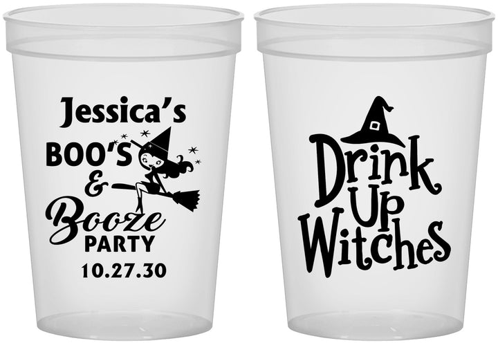 Custom Halloween 16 oz Translucent Cups - Drink Up Witches | 250001