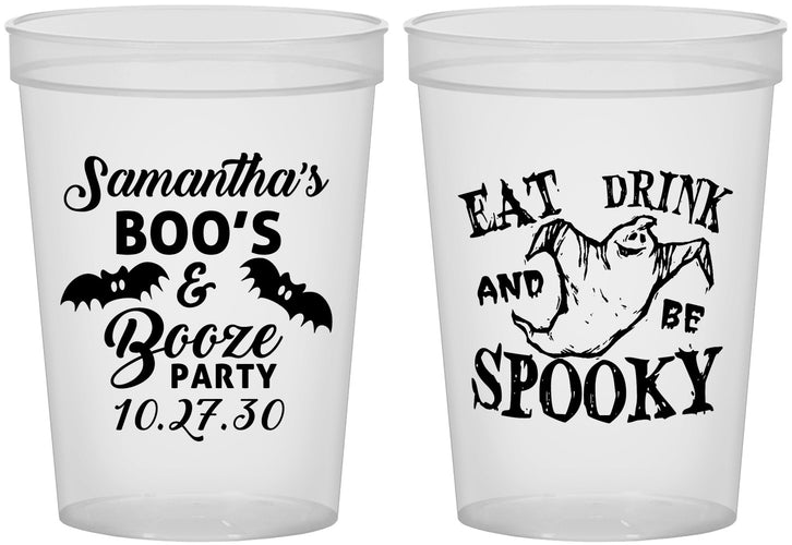 Custom Halloween 16 oz Translucent Cups - Ghost Spooky Boo | 250007