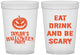 Custom Halloween 16 oz Translucent Cups - Scary Pumpkin | 250008
