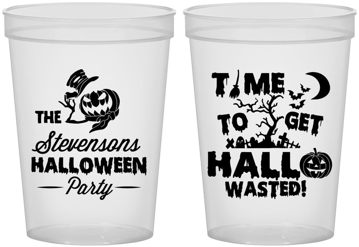 Custom Halloween 16 oz Translucent Cups - Hallowasted Pumpkin | 250013