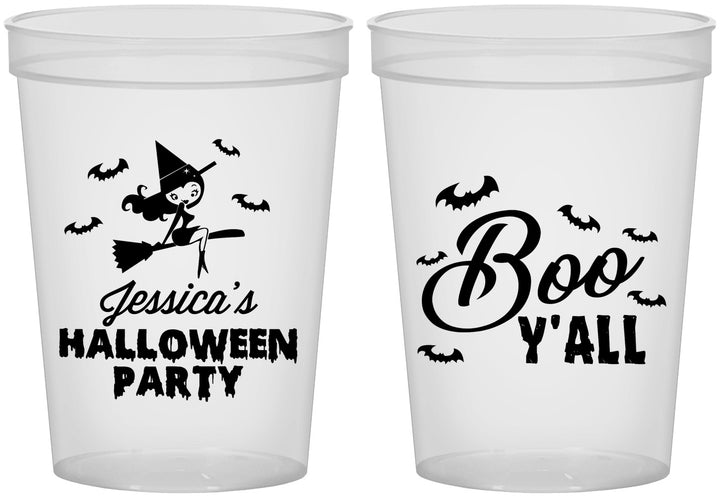 Custom Halloween 16 oz Translucent Cups - Witch Boo | 250015