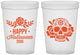 Custom Halloween 16 oz Translucent Cups - Sugar Skull | 250020