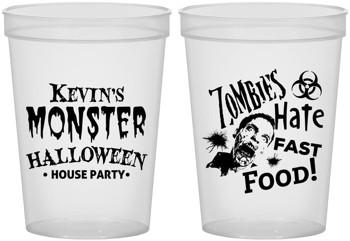 Custom Halloween 16 oz Translucent Cups - Monster Zombie | 250027