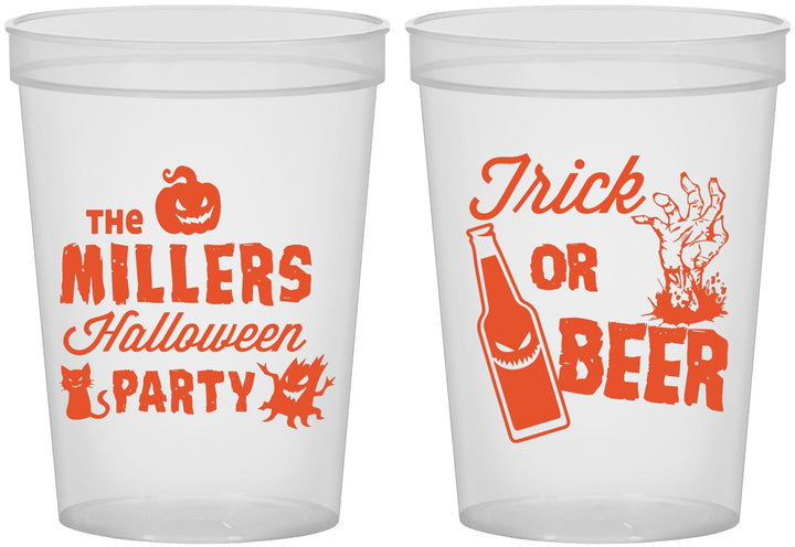 Custom Halloween 16 oz Translucent Cups - Trick Or Beer | 250032