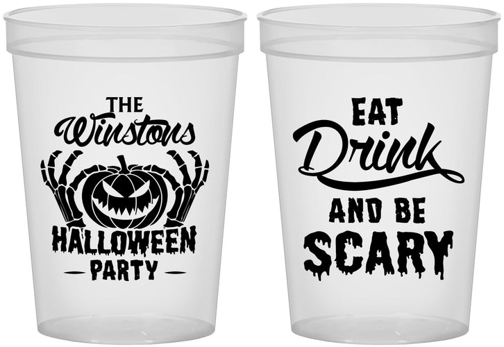 Custom Halloween 16 oz Translucent Cups - Eat Drink Be Scary | 250033