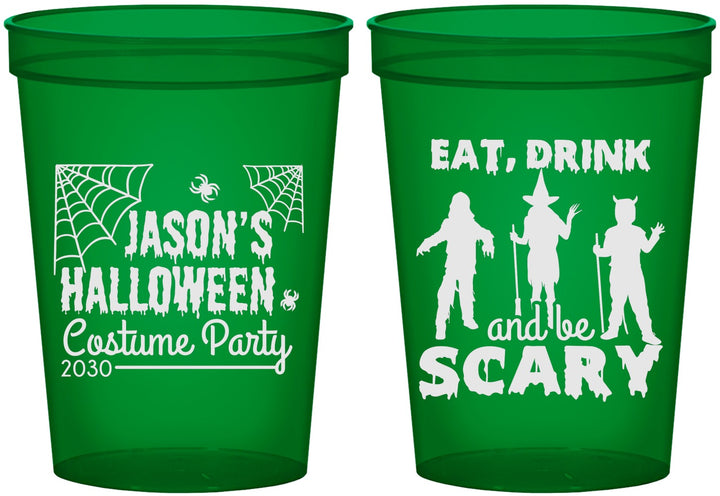 Custom Halloween 16 oz Translucent Cups - Eat Drink Be Scary | 250038