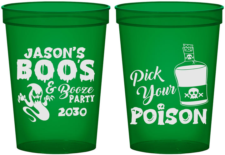 Custom Halloween 16 oz Translucent Cups - Ghost Boo | 250042