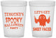 Custom Halloween 16 oz Translucent Cups - Ghost Sheet Faced | 250044
