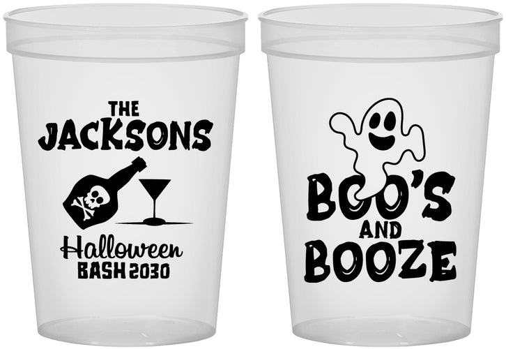 Custom Halloween 16 oz Translucent Cups - Boos And Booze | 250047