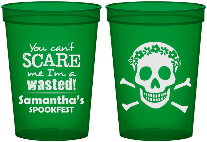 Custom Halloween 16 oz Translucent Cups - Sugar Skull | 250050