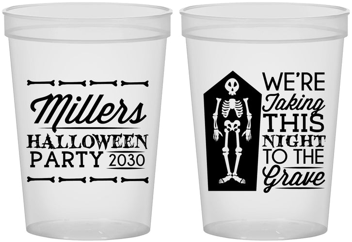 Custom Halloween 16 oz Translucent Cups - Skeleton | 250051