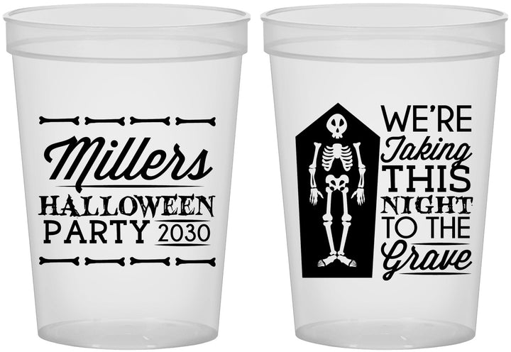 Custom Halloween 16 oz Translucent Cups - Skeleton | 250051
