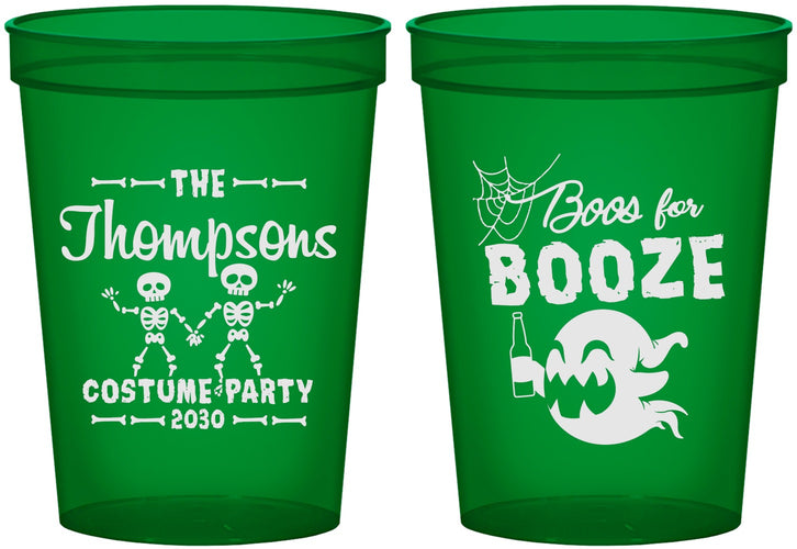 Custom Halloween 16 oz Translucent Cups - Boos And Booze | 250058