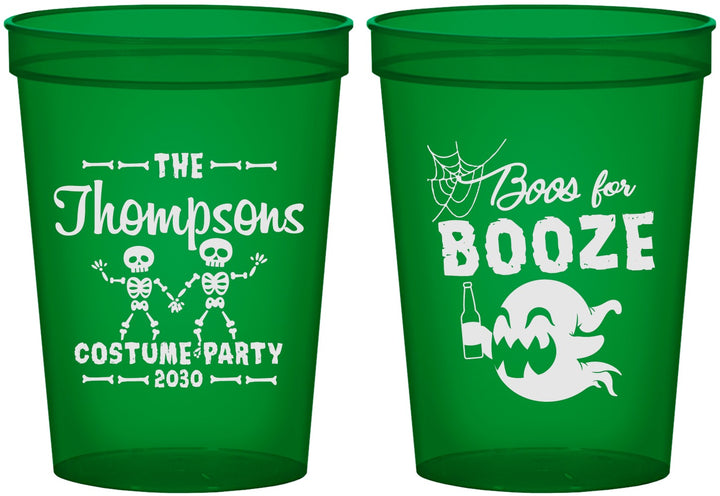 Custom Halloween 16 oz Translucent Cups - Boos And Booze | 250058