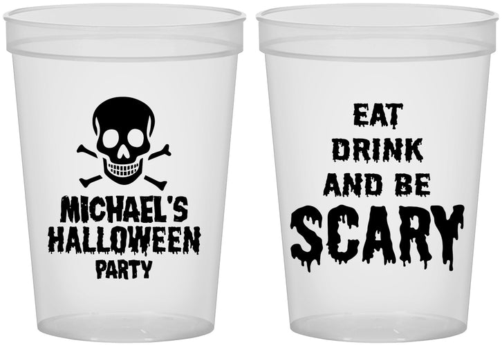 Custom Halloween 16 oz Translucent Cups - Eat Drink Be Scary | 250059