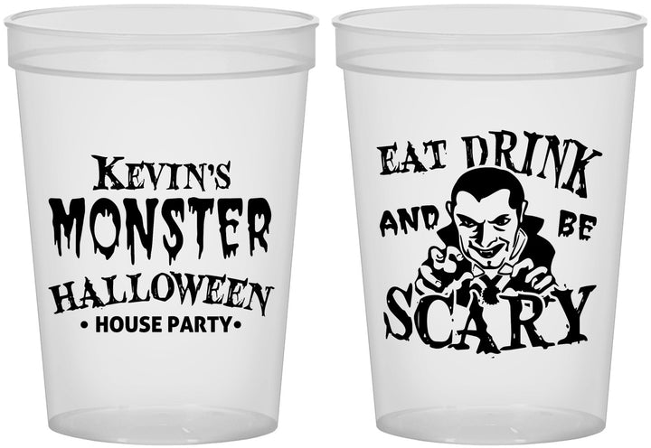 Custom Halloween 16 oz Translucent Cups - Eat Drink Be Scary | 250063