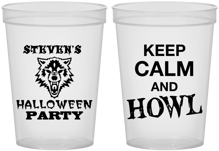 Custom Halloween 16 oz Translucent Cups - Howl | 250069