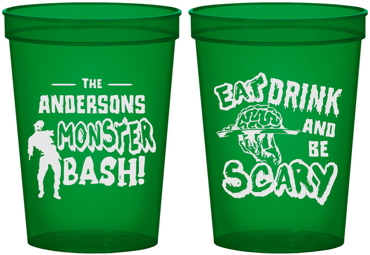 Custom Halloween 16 oz Translucent Cups - Eat Drink Be Scary | 250070