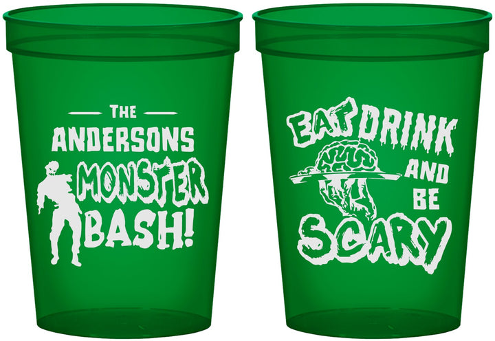 Custom Halloween 16 oz Translucent Cups - Eat Drink Be Scary | 250070