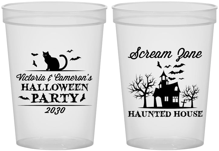 Custom Halloween 16 oz Translucent Cups - Haunted House | 250071