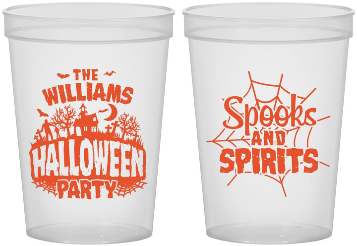 Custom Halloween 16 oz Translucent Cups - Spooks Spirits | 250072