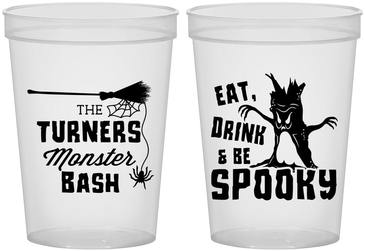Custom Halloween 16 oz Translucent Cups - Eat Drink Be Spooky | 250077