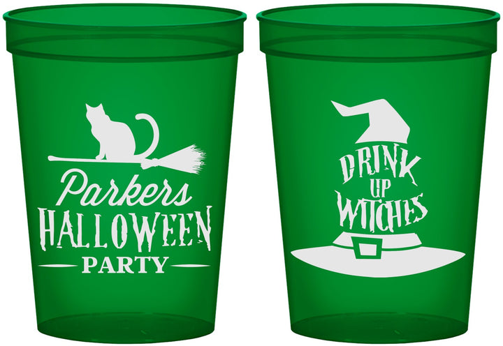 Custom Halloween 16 oz Translucent Cups - Drink Up Witches | 250094
