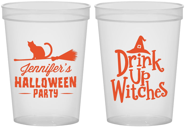 Custom Halloween 16 oz Translucent Cups - Drink Up Witches | 250096