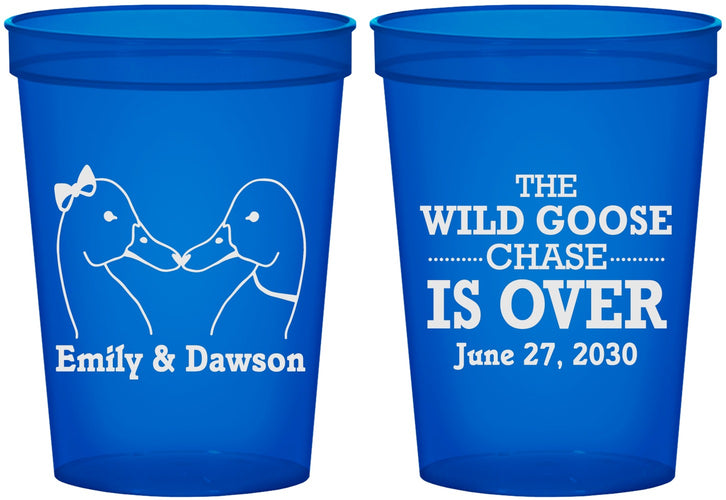 Custom Wedding 16 oz Translucent Cups - Wild Goose | 251