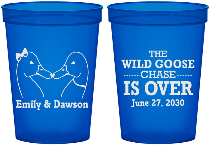 Custom Wedding 16 oz Translucent Cups - Wild Goose | 251
