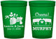 Custom Wedding 16 oz Translucent Cups - Tractor Cows | 257
