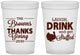 Custom Thanksgiving 16 oz Translucent Cups - Laugh Drink Stuffed | 260007