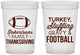 Custom Thanksgiving 16 oz Translucent Cups - Football Turkey | 260010