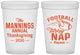 Custom Thanksgiving 16 oz Translucent Cups - Football Turkey | 260012
