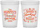 Custom Thanksgiving 16 oz Translucent Cups - Grateful Blessed | 260028