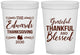 Custom Thanksgiving 16 oz Translucent Cups - Grateful Blessed | 260030