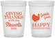 Custom Thanksgiving 16 oz Translucent Cups - Gobble Gobble | 260040