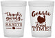 Custom Thanksgiving 16 oz Translucent Cups - Turkey Gobble | 260043