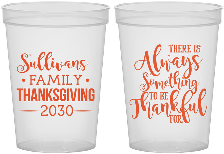 Custom Thanksgiving 16 oz Translucent Cups - Thankful | 260048