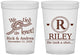 Custom Wedding 16 oz Translucent Cups - We Tied The Knot | 263
