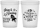 Custom Wedding 16 oz Translucent Cups - Over The Moon In Love | 267