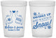Custom Wedding 16 oz Translucent Cups - Christmas Snow | 268