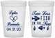 Custom Wedding 16 oz Translucent Cups - Two Less Fish In The Sea | 270